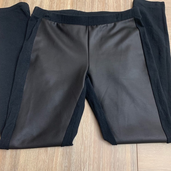 Faux Leather Front Leggings - Picture 4 of 6